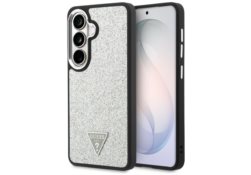 Étui Guess Fixed Glitter Triangle        MagSafe pour Samsung Galaxy S26 argenté GUHMS26SPFGTSCMS
