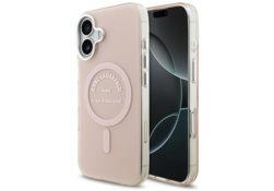 Étui Karl Lagerfeld IML Karl RSG Logo    MagSafe pour iPhone 17 rose KLHMP17SHKRSGPP