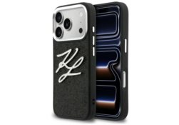 Étui Karl Lagerfeld IML Glitter KL       Diamond Logo pour iPhone 17 Pro noir KLHCP17L6PFGKLK
