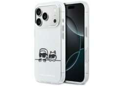 Étui Karl Lagerfeld IML Karl & Choupette Peekaboo Logo MagSafe pour iPhone 17 Pro blanc KLHMP17L6HPKACH