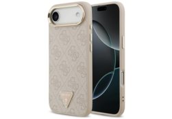 Étui Guess 4G Triangle Logo MagSafe pour   iPhone Air rose pourré GUHMP17MP4GTDGMP