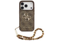 Étui Guess 4G Strap 4G Classic Logo pour   iPhone 17 Pro marron GUHCP17LP4GMGSW