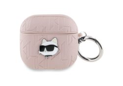 Étui Karl Lagerfeld Monogram Choupette   Head pour AirPods 4 rose KLA4PGCHPP