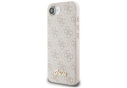 Étui Guess 4G Script Logo MagSafe pour     iPhone 16e / 17e rose GUHMPSE4HG4SHP