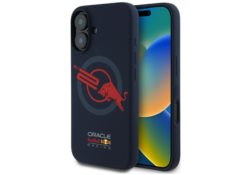 Étui Red Bull HC Silicone ORBR20 Logo    Red Lining pour iPhone 16 MagSafe bleu marine RBHMP16S24SIOLVR