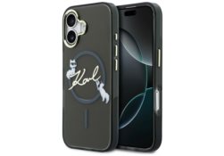 Étui Karl Lagerfeld IML Choupettes Karl  Script Logo MagSafe pour iPhone 17 noir KLHMP17S5HKSCAK