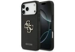 Étui Guess Grained Big 4G & Classic Logo pour iPhone 17 Pro Max noir GUHCP17XPGT4MBK