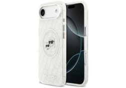 Étui Karl Lagerfeld IML Glitter Karl &   Choupette Heads Logo MagSafe pour iPhone Air gris KLHMP17MHMKBKCHOG
