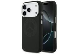 Étui Mercedes Silicone Vintage Logo      MagSafe pour iPhone 17 Pro noir MEHMP17L25LSOVILK