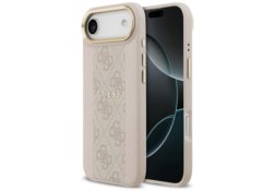 Étui Guess 4G Stripe MagSafe pour iPhone   Air rose GUHMP17MPG4SEMCP