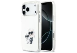 Étui Karl Lagerfeld IML Aquarelle Karl   & Choupette & Logo MagSafe pour iPhone 17 Pro Max blanc KLHMP17XHMKCAQOH