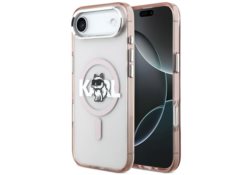 Étui Karl Lagerfeld IML Choupette Sketch Logo MagSafe pour iPhone Air rose KLHMP17MHGCHGKBP