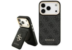 Étui Guess 4G z portfelem Magsafe pour     iPhone 17 Pro noir GUBPHCP17LP4SM4MCK