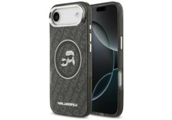 Étui Karl Lagerfeld IML Glitter Karl &   Choupette Heads Logo MagSafe pour iPhone Air noir KLHMP17MHMKBKCHOK