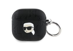 Étui Karl Lagerfeld Monogram Karl Head   pour AirPods 4 noir KLA4PGKIPK