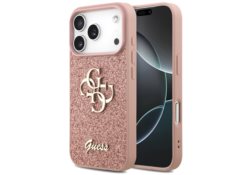Étui Guess Fixed Glitter Big 4G pour       iPhone 17 Pro rose GUHCP17LHG4SGP